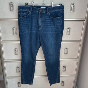 Loft dark blue skinny ankle jeans size 12P